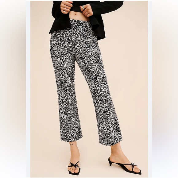 Maeve By Anthropologie The Margot Kick Flare Crop Pants Size Small - Picture 1 of 11